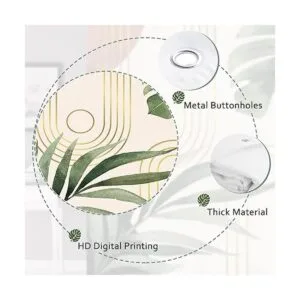 Glawry Cortina de ducha bohemia tropical de mediados de_5