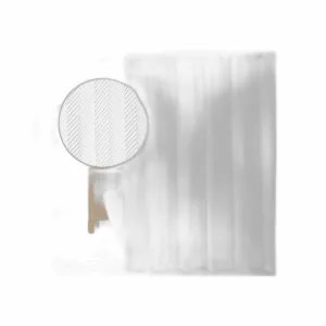 Gibelle Cortina de ducha blanca cortina de ducha de tela_1