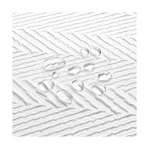 Gibelle Cortina de ducha blanca cortina de ducha de tela_6