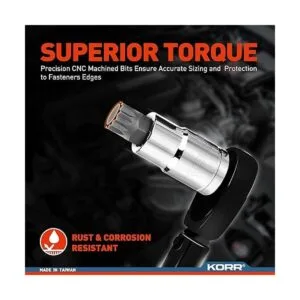 KORR Tools KSS009 Juego de 10 brocas cuadradas de triple_4