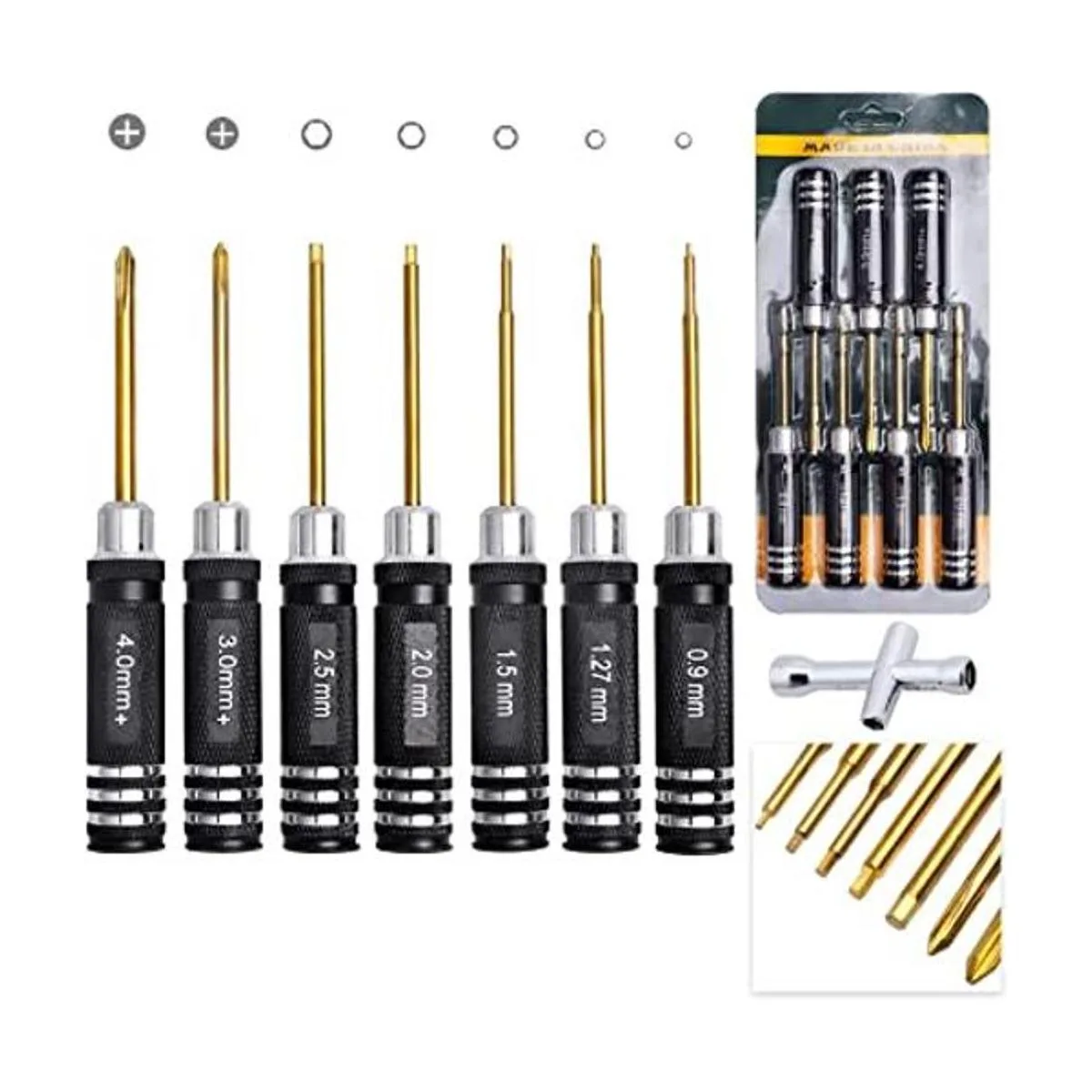 AllinRC Destornillador hexagonal de 0.035 in 0.050 in_1