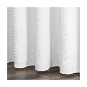 Gibelle Cortina de ducha blanca cortina de ducha de tela_5