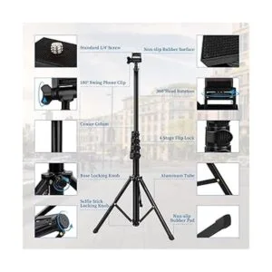 Soporte de trípode de teléfono de 70 pulgadas para_6