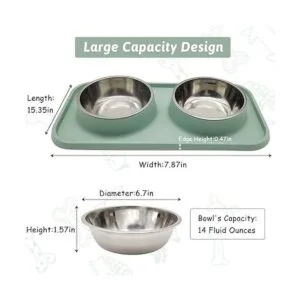 BNOSDM Cuencos dobles de comida para perros cuencos de_7