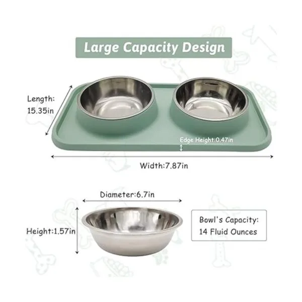 BNOSDM Cuencos dobles de comida para perros cuencos de_7