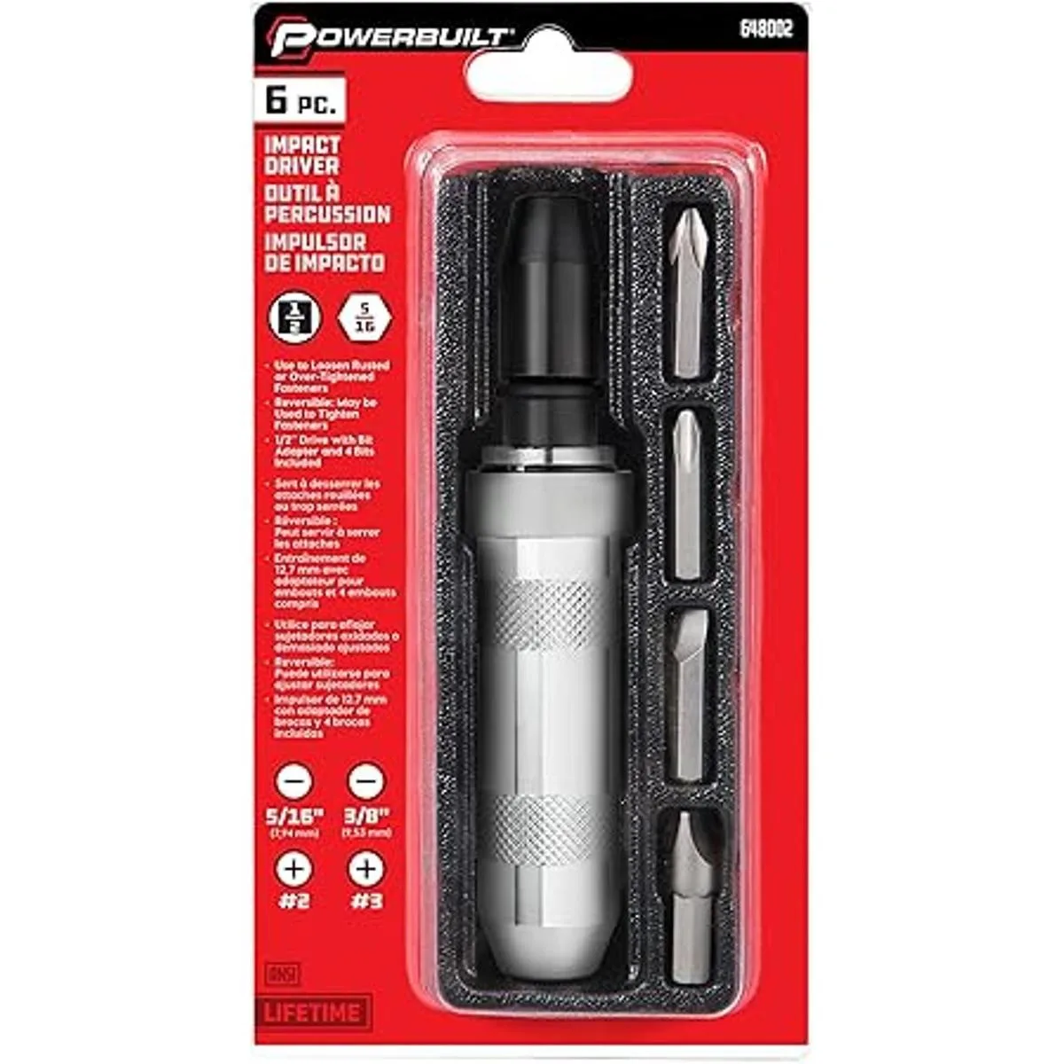 Powerbuilt Juego de destornilladores de impacto de 12_7