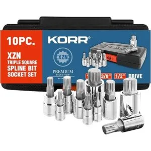 KORR Tools KSS009 Juego de 10 brocas cuadradas de triple_1