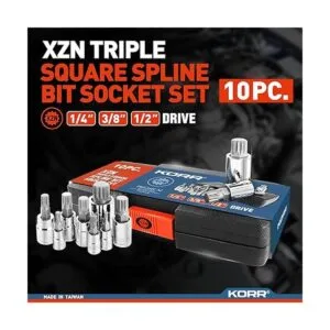 KORR Tools KSS009 Juego de 10 brocas cuadradas de triple_2