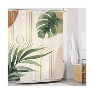 Glawry Cortina de ducha bohemia tropical de mediados de_2