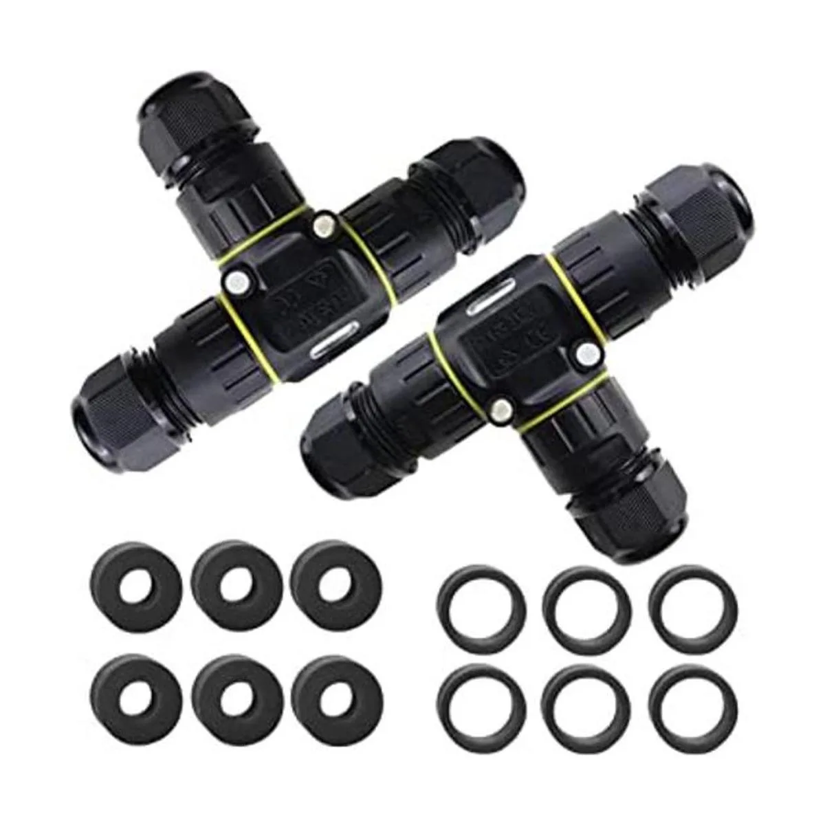 Conector de cable impermeable IP68 de 3 canales 3 polos_1