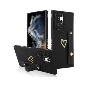 Fiyart Funda diseñada para Galaxy S22 Ultra con soporte_1