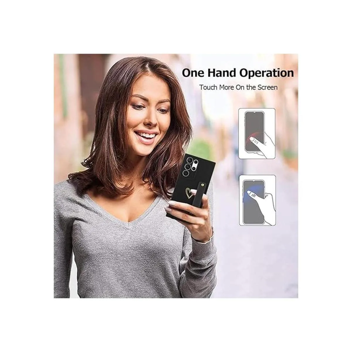 Fiyart Funda diseñada para Galaxy S22 Ultra con soporte_2