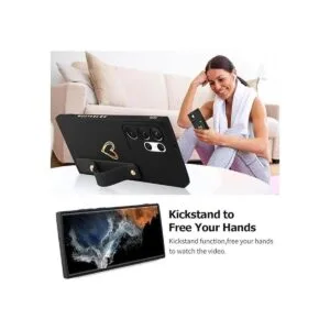 Fiyart Funda diseñada para Galaxy S22 Ultra con soporte_3