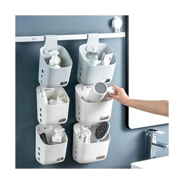Cesta colgante de plástico para cocina cesta con gancho_5