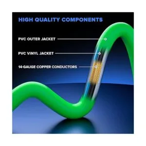 Cable de extensión de 3 pies cable de alimentación verde_2