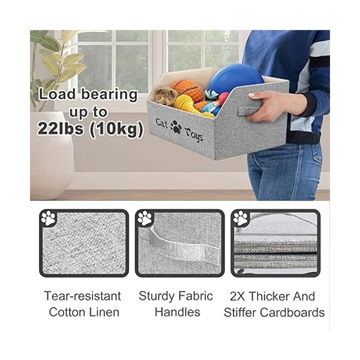 2 contenedores de juguetes grandes más gruesos para_3