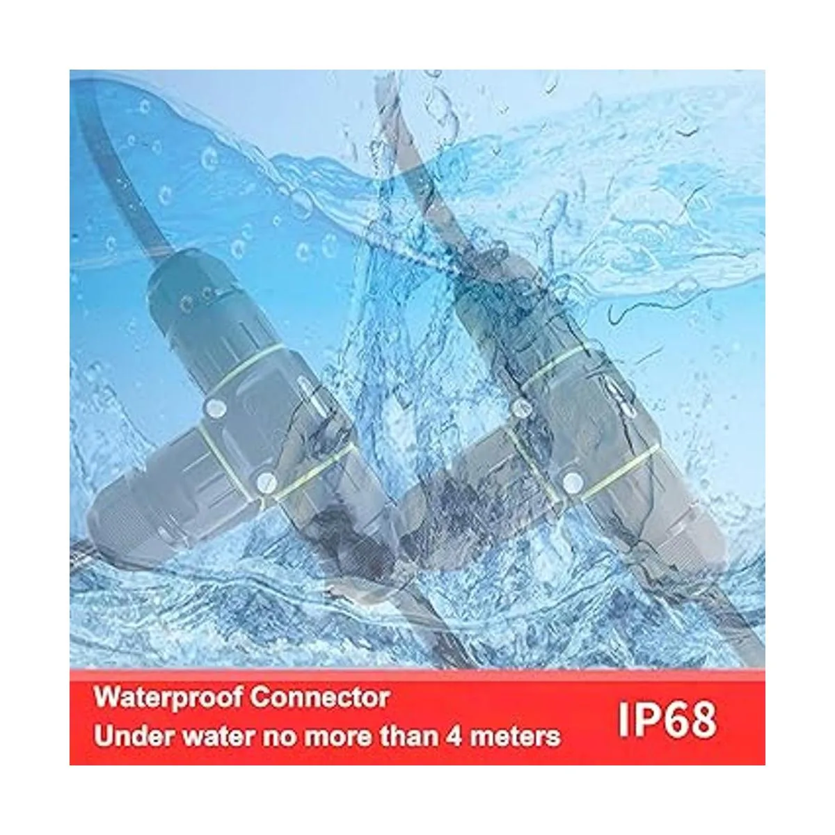 Conector de cable impermeable IP68 de 3 canales 3 polos_6