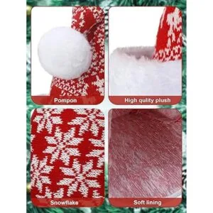 Sombrero de Papá Noel de felpa unisex sombrero de_3