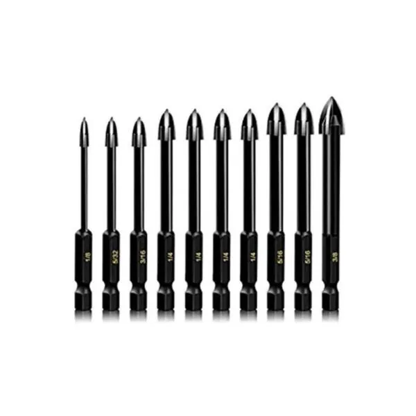 Juego de brocas de hormigón de vidrio de 10 piezas brocas_1