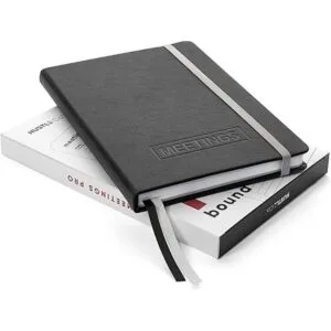 Cuaderno de reuniones con artículos de acción de HUSTLE_2