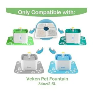 Veken Paquete de 4 filtros de repuesto y 2 esponjas de_2