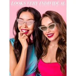 8 pares de lentes de sol retro de ojo de gato vintage_5