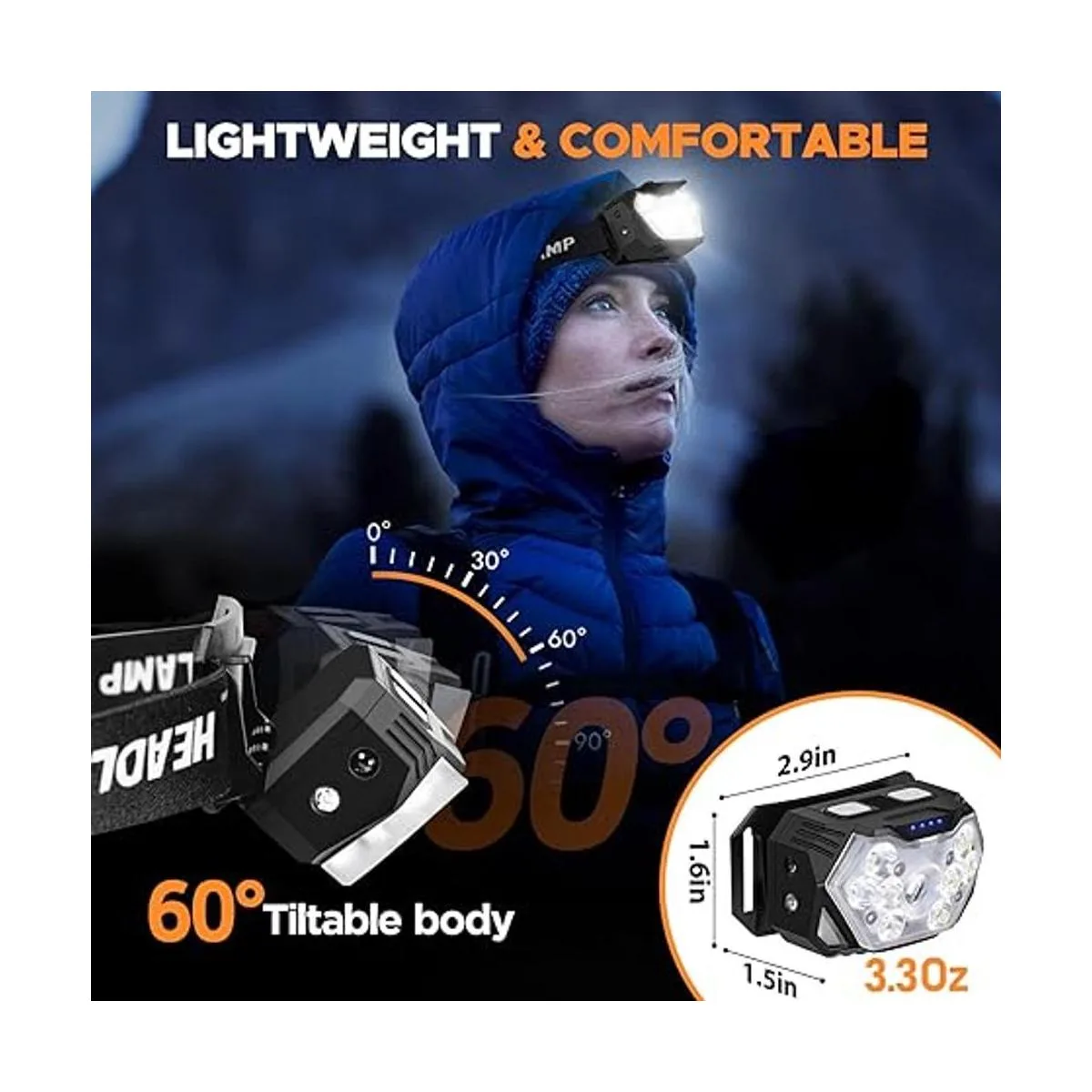 PLUSINTO 9 faros LED recargables paquete de 2 unidades_6