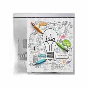 FJPT Cortinas de ducha de tela científica diseño de_1