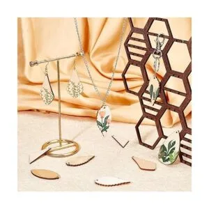 SUNNYCLUE 5 estilos 300 dijes de madera para pendientes_6