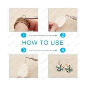 SUNNYCLUE 5 estilos 300 dijes de madera para pendientes_4