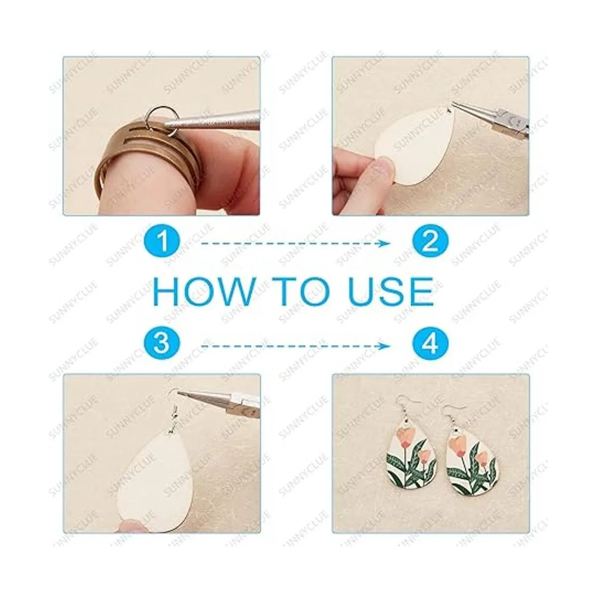 SUNNYCLUE 5 estilos 300 dijes de madera para pendientes_4