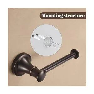 WOLIBEER Soporte de papel higiénico de bronce rollo de_6