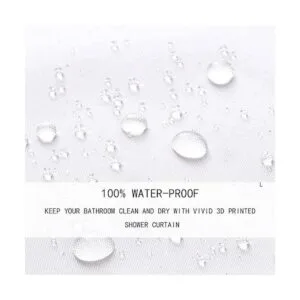 FJPT Cortinas de ducha de tela científica diseño de_4