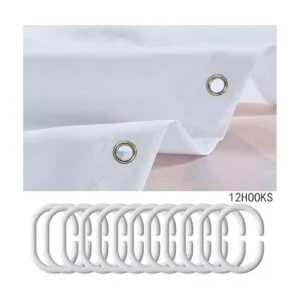 FJPT Cortinas de ducha de tela científica diseño de_3