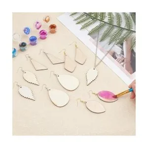 SUNNYCLUE 5 estilos 300 dijes de madera para pendientes_5