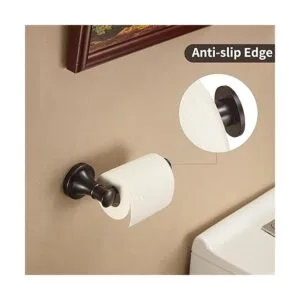 WOLIBEER Soporte de papel higiénico de bronce rollo de_3