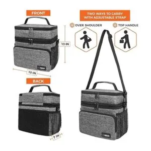 OPUX Lonchera aislada de doble compartimento para hombres_4