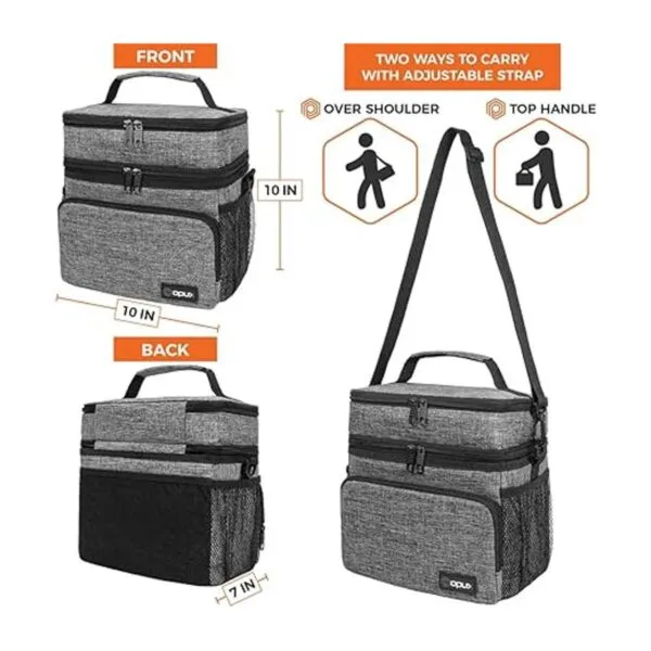 OPUX Lonchera aislada de doble compartimento para hombres_4