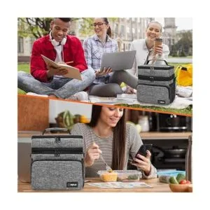 OPUX Lonchera aislada de doble compartimento para hombres_7