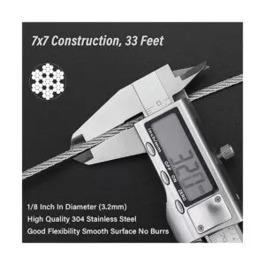 Favordrory Kit de barandilla de cable incluye cable de_4