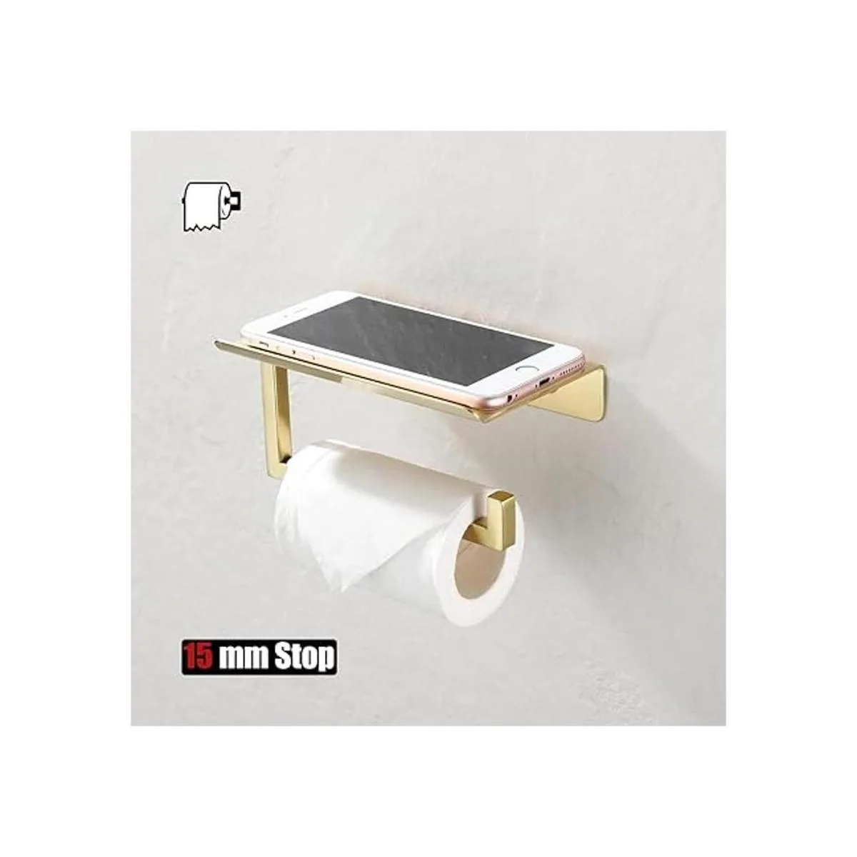 JQK Estante de papel higiénico soporte de rollo de_5