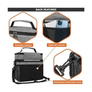 OPUX Lonchera aislada de doble compartimento para hombres_6