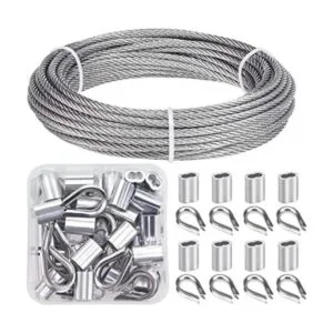 Favordrory Kit de barandilla de cable incluye cable de_1