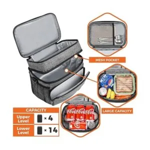 OPUX Lonchera aislada de doble compartimento para hombres_3