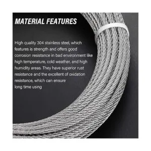 Favordrory Kit de barandilla de cable incluye cable de_5