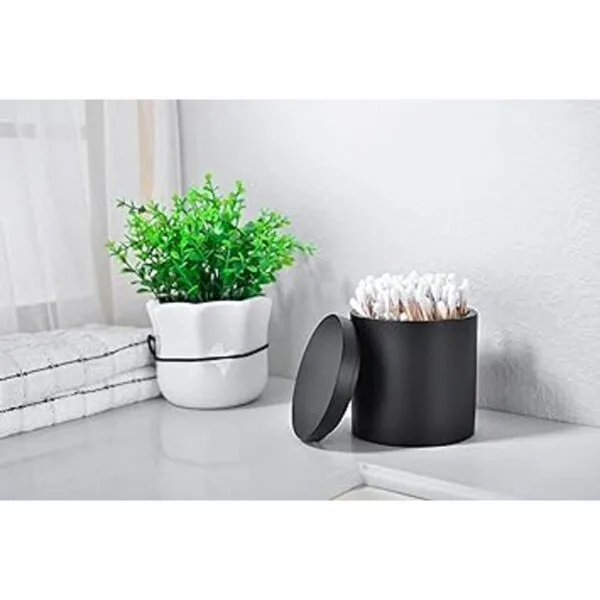 Rzoeox Soporte para hisopos de algodón con tapa soporte_3