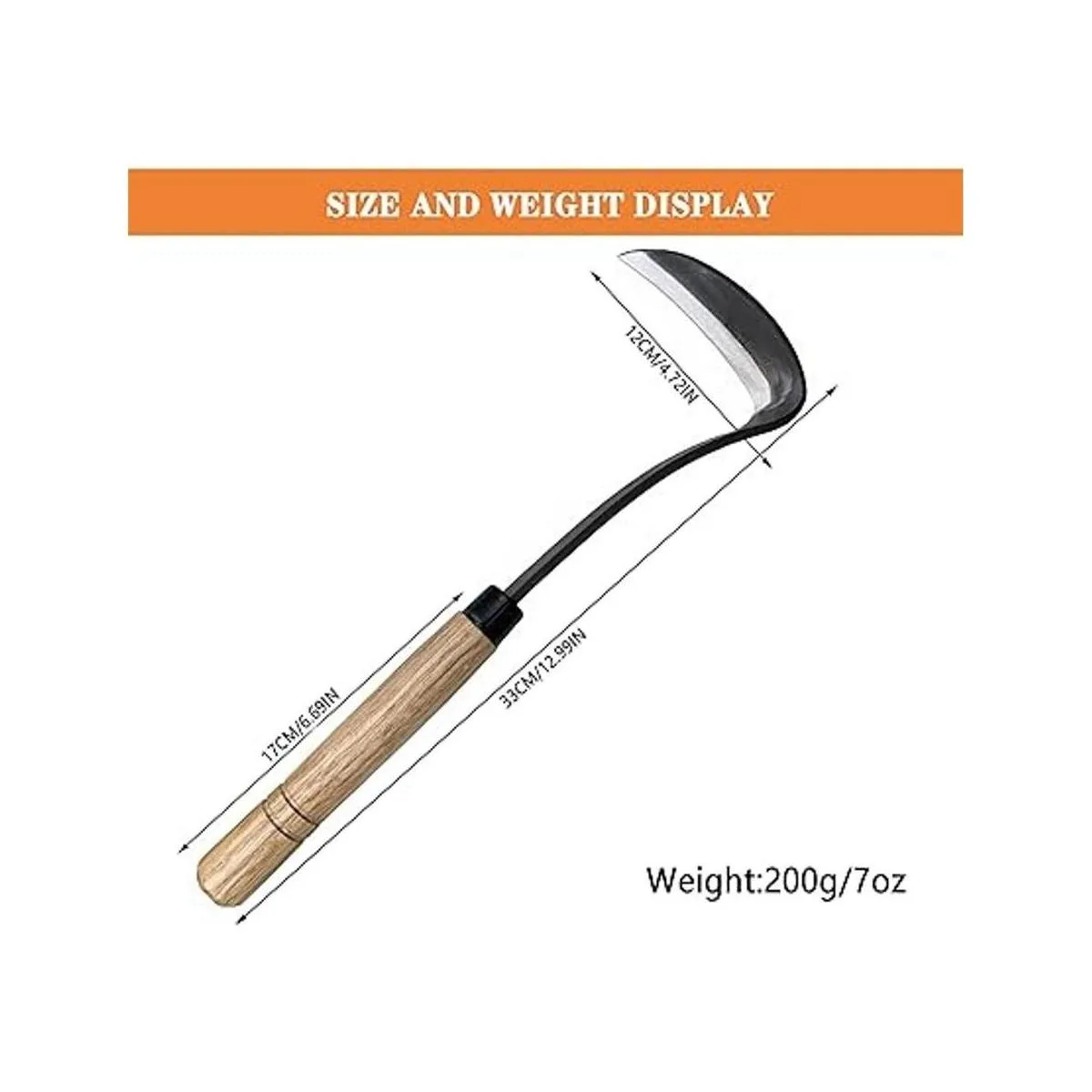 SHANFEEK Herramientas de jardinería japonesas de hoz de 13_4