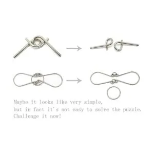 Kvvdi Juego de 24 uñas puzzles de metal para adultos_4