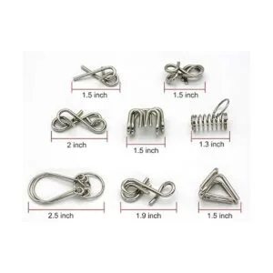 Kvvdi Juego de 24 uñas puzzles de metal para adultos_5