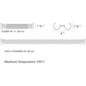 EasyDrain Ref. 510 Sifón para fregadero con forma de P_5